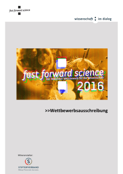 Ausschreibung - Fast Forward Science