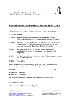 Programm Schlachtefest