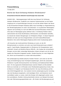 Pressemitteilung Bremst der Bund Schleswig-Holsteins