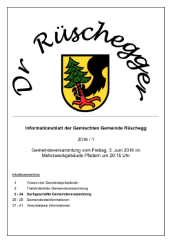 Dr R&uuml;schegger f&uuml;r GV vom 03.06.2016