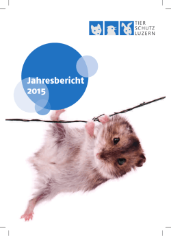 Jahresbericht 2015 - Tierschutz Luzern