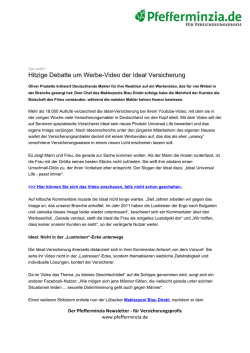 Hitzige Debatte um Werbe-Video der Ideal