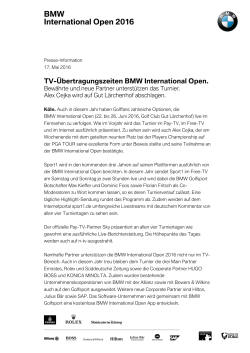 Hilton, Julius Bär und SAP neue Partner der BMW