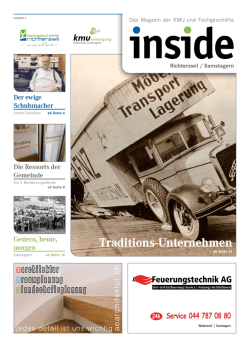 inside Ausgabe 7 - Fachgesch&auml;fte Richterswil