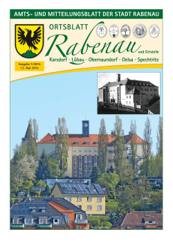 Ortsblatt 05/2016 - Rabenau in Sachsen