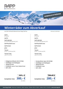 Winterräder zum Abverkauf