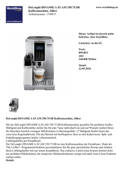 DeLonghi DINAMICA ECAM 350.75.SB Kaffeemaschine, Silber