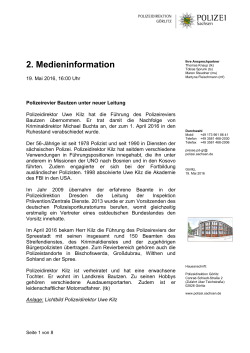 Medieninformation - Polizei Sachsen