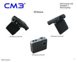 CM3−Computer oHG Schinderstr. 7 84030 Ergolding KFZ−Kameras
