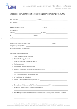 AVWS Checkliste - Landeszentrum für Hörgeschädigte