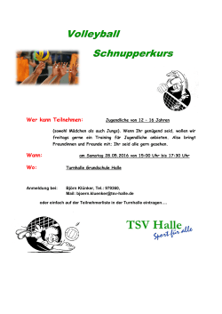 160528 Volleyball-Schnuppertag - TSV