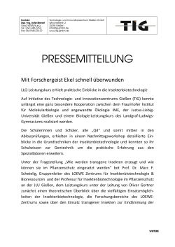 Pressemeldung - Technologie- und Innovationszentrum Gießen GmbH
