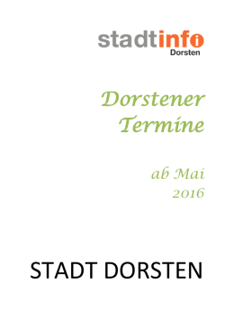 Jahreskalender - Stadtinfo Dorsten