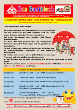 Info Caf&eacute; - IGM bei VW