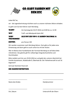 Go-Kart fahren mit dem RSC