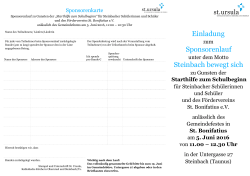 Sponsorenkarte - Förderverein St. Bonifatius Steinbach eV