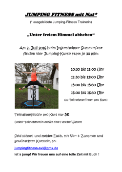 JUMPING FITNESS mit Nat