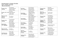 Messdienerplan Herzlake: März bis Juni 2016