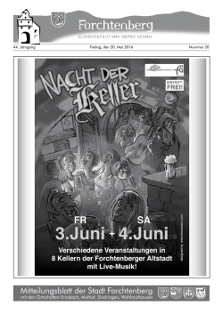 Mitteilungsblatt der Stadt Forchtenberg