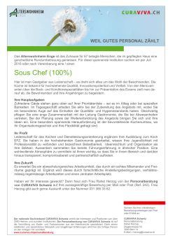 Sous Chef - Hoteljob.ch