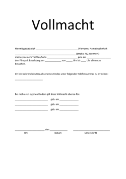 Hiermit gestatte ich (Vorname, Name) wohnhaft