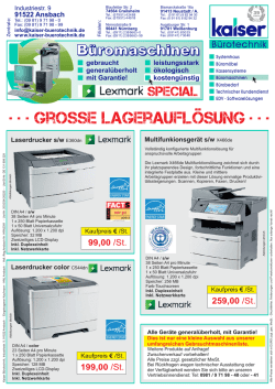 Gro&szlig;e Lageraufl&ouml;sung - Kaiser B&uuml;rotechnik