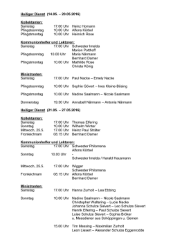 Dienste vom 14.