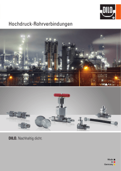 Hochdruck-Rohrverbindungen - DILO Armaturen und Anlagen GmbH