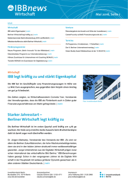 IBBnews - Investitionsbank Berlin