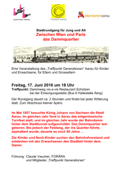 Flyer in PDF - FORÄRA Forum der Älteren – Region Aarau