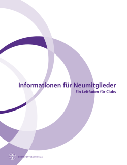 Informationen f&uuml;r Neumitglieder
