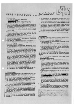 Satzung aktuell