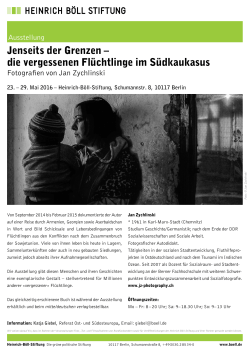Flyer Fotoausstellung Zychlinski - Heinrich-Böll-Stiftung