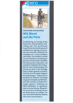 Mit Mami auf die Piste - slowUp Solothurn