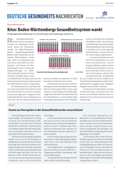Krise: Baden-Württembergs Gesundheitssystem wankt