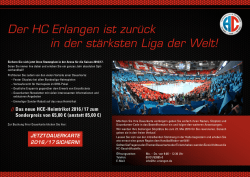 Der HC Erlangen ist zurück in der stärksten Liga der Welt!