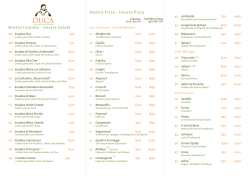 Nostre Insalate &middot; Unsere Salate Nostra Pizza &middot; Unsere Pizza