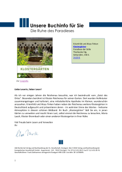 Unsere Buchinfo für Sie - Evangelisches Gemeindeblatt