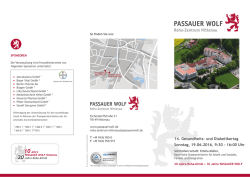 Jubil&auml;um und Gesundheitstag im PASSAUER WOLF Nittenau am 19