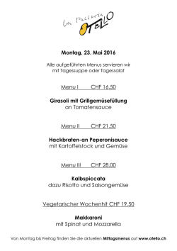 Mittagsmenüs
