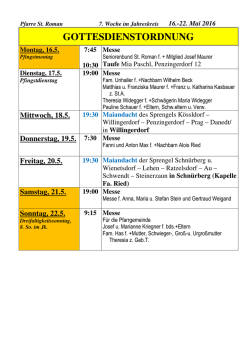 gottesdienstordnung - Pfarre Stadl