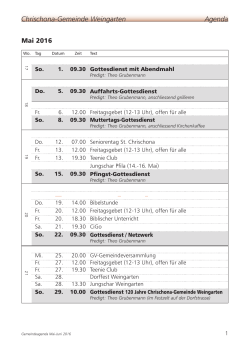 Gemeinde Programm - Chrischona