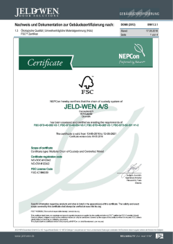 JELD-WEN_FSC_Zertifikat - JELD