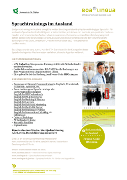 Sprachtrainings im Ausland