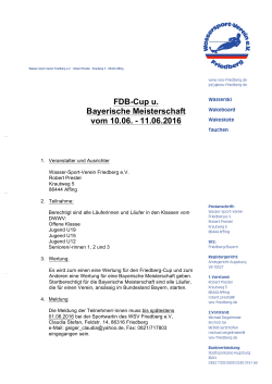 Ausscheibung FDB-CUP BM 2016