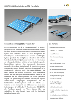 IROC&reg; S3 (S&uuml;d-Aufst&auml;nderung) f&uuml;r Flachd&auml;cher Einfach Besser