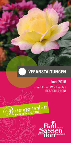 Termine und Veranstaltungen in Bad Sassendorf im Juni
