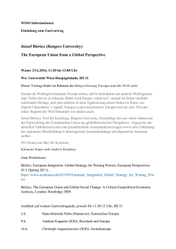 J&oacute;zsef B&ouml;r&ouml;cz (Rutgers University) The European