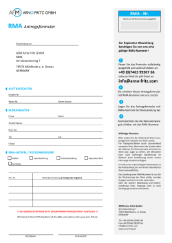 RMA Formular (pdf / 200 kB) - Arno