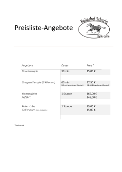 Preisliste-Angebote - Reiterhof Schurig KG